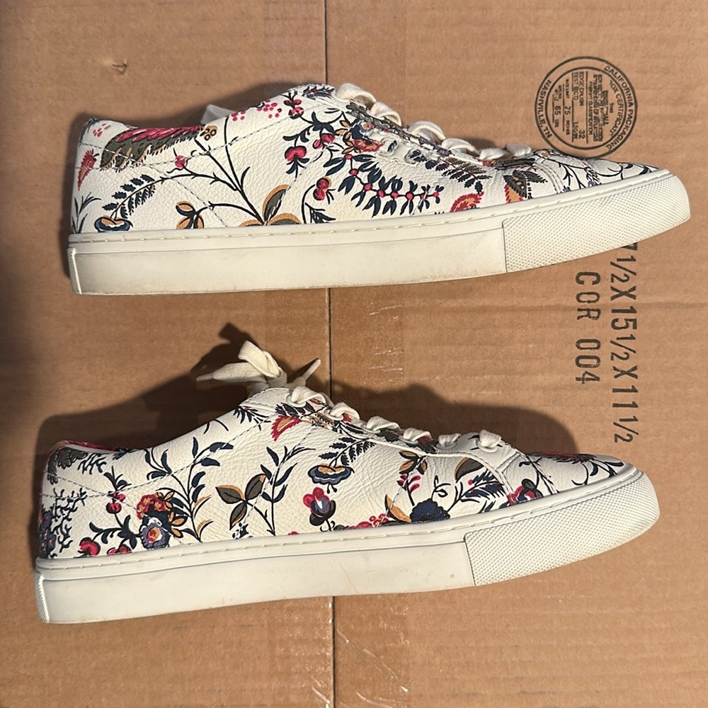 Tory Burch Amalia Spring Floral Sneakers 9.5 - Picture 3 of 13